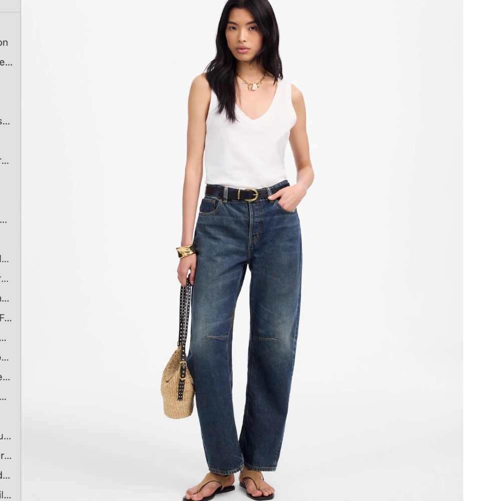 NWT Madewell Darted Barrel-Leg Jeans in Danver Wash Size 30 SOLD OUT